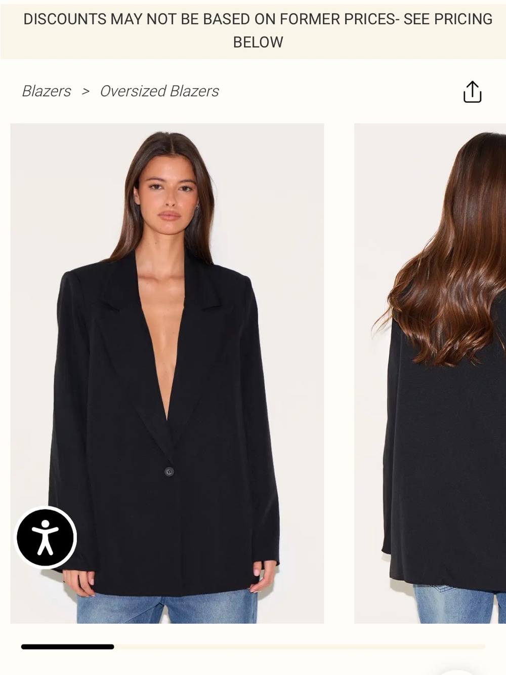 PrettyLittleThing Black Oversized Single-Button Blazer
